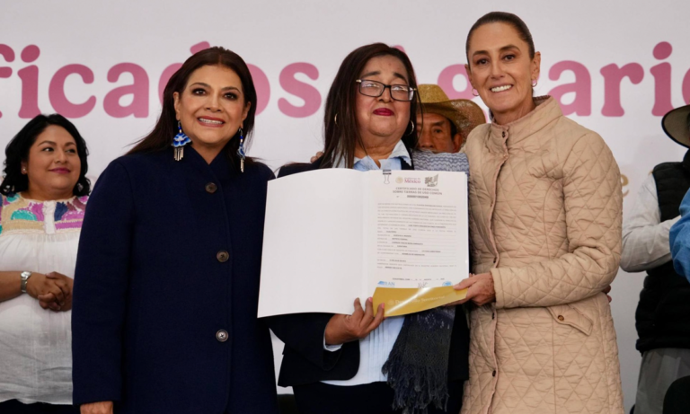 Claudia Sheinbaum Entrega títulos agrarios a mujeres campesinas